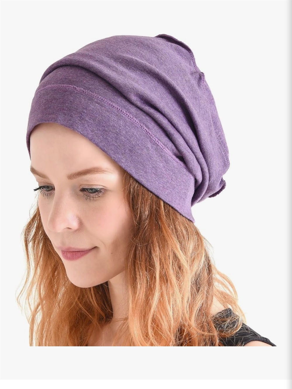 ITEM NO. 74: Purple Slouchy Women's Headscarf Beanie